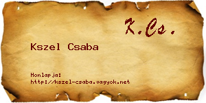 Kszel Csaba névjegykártya